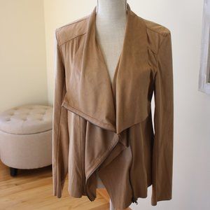 MOTE Faux Suede Light Brown Jacket in Size Large